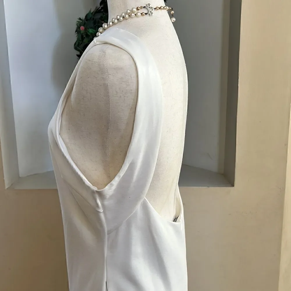 Lulu’s NEW w tags Womens size XL cream off white midi sleeveless dress